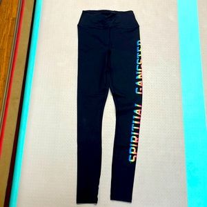 Tight black leggings